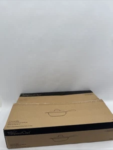 Pampered Chef Stainless Steel Nonstick 11” Skillet with Cover- White 3132 - Picture 1 of 5