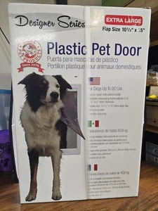 Ideal Pet Products Extra Large Plastic Pet Door 10.5” X 15” Self Locking Slide - Picture 1 of 2