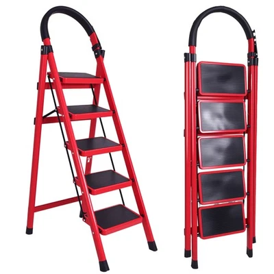 Haushaltsleiter Leiter Trittleiter Klappleiter Stehleiter Klapptritt 5 Stufen DE - Bild 1 von 4