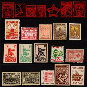 An Accumulation Spanish Civil War Charity Labels MH / MNH - Picture 1 of 1