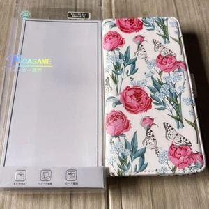 iPhone 12 Pro Max Floral Butterfly Wallet Case PU Leather Flip Cover - Photo 1 sur 3