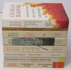 LOT OF 8 CHARLES BUKOWSKI BLACK SPARROW POETRY BOOKS Good Condition Paperback - Picture 1 of 21