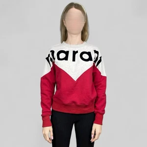 Isabel Marant Damen Sweatshirt grau/rot Logo - Größe 1 / S - Bild 1 von 14