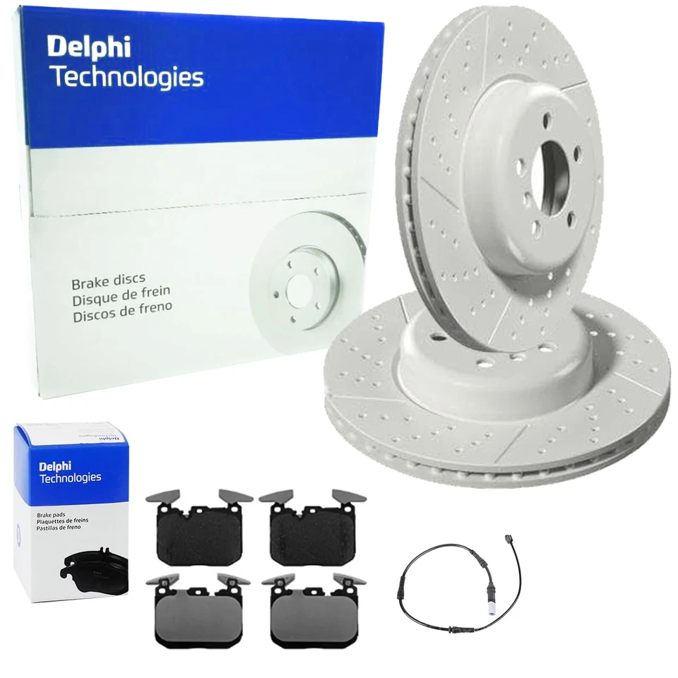 DELPHI Dischi Freno 370mm + Pastiglie Anteriori Adatto A per BMW 3er 4er F30-F34 - Immagine 1 di 4