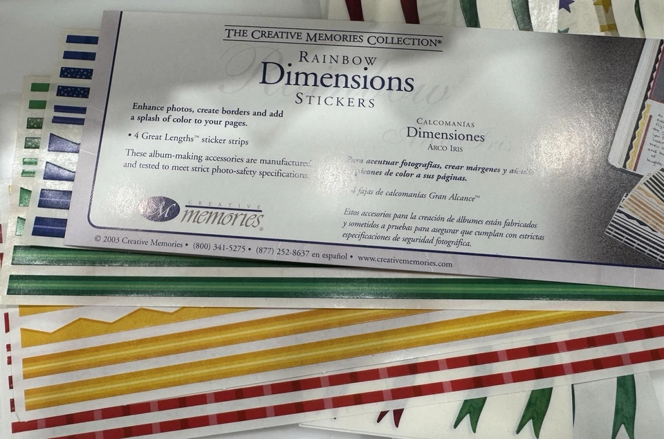 Pegatinas Creative Memories Rainbow Dimension no en embalaje original Foto 1 de 2