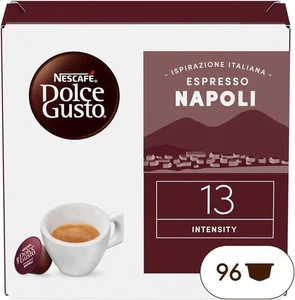 NESCAFÉ DOLCE GUSTO Espresso Napoli Coffee, 6 Packs of 16 Capsules(96 Totale) - Foto 1 di 4