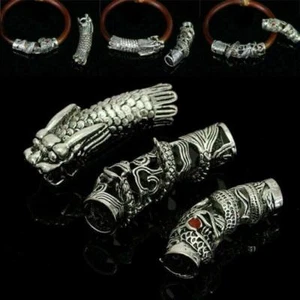 New Viking Beard Bead Dreadlocks Cuff Hair Beads Jewellery Celtic Silver Tibetan - Picture 1 of 7