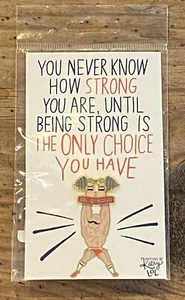 BE STRONG Enamel PIN Primitives by Kathy WEIGHT-LIFTER 1” x 1/2” NEW Sealed - Picture 1 of 6