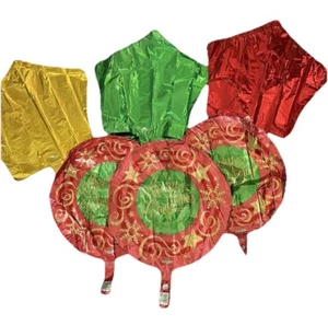 Set Of 12 Colorful Christmas Mylar-Foil Balloon Anagram Star Merry Christmas 18” - Picture 1 of 2