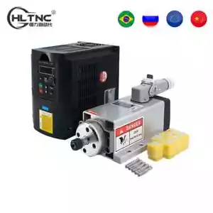 1.5kw 220v / 110v ER11 24000RPM 400HZ Air Cooled Spindle with YL620 Inverter - Imagen 1 de 13