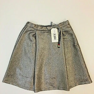 Millions of Colors NWT Girls Sizes 10 & 12 Silver Lurex Lined Pleated Skirt - Picture 1 of 1