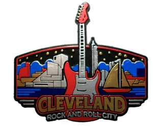 Imán para nevera Cleveland Ohio Skyline - Imagen 1 de 1