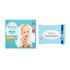 Nutmeg Size 4+ Nappies 44 Pack + Fragranced Nappy Sacks 150 Pack