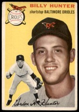 1954 TOPPS BILLY HUNTER 48 EX BASEBALL BALTIMORE ORIOLES