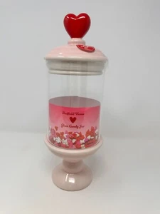 Glass Candy Jar, Peppermint, Red, Lavendar Candy Jar, Pink Heart - NEW - Picture 1 of 27