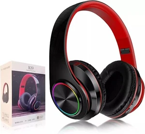 Super Bass Wireless Bluetooth Headphones Foldable Stereo Earphones Headsets Mic - Picture 1 of 15