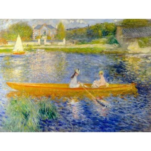 Renoir, The Skiff, 1875, Canvas Print, 24" x 32" + Border - Picture 1 of 10
