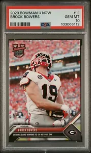 2023 Bowman U Now Topps #11 Brock Bowers - PSA 10 GEM MINT - RC ROOKIE - Picture 1 of 2