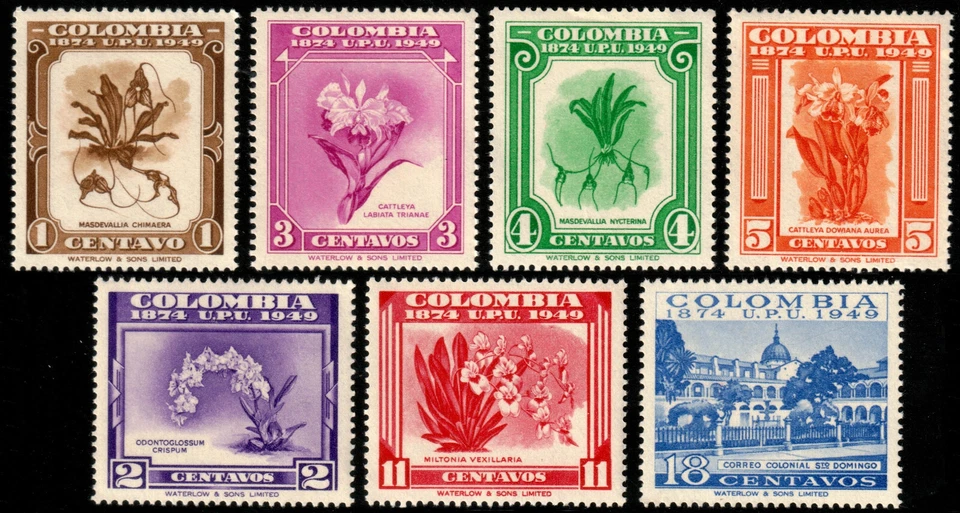 ✔️ COLOMBIA 1950 - FLORES UPU - Mi. 590/6 SC. 580/6 MNH [02] Foto 1 de 1