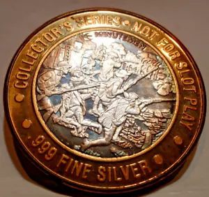 Trump Taj Mahal Atlantic City NJ $10 .999 Silver Strike Minutemen 1980 - Picture 1 of 7