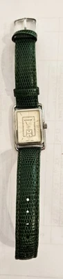 Reloj para mujer BURBERRY BU1216 vintage hecho en Suiza cuero correa verde 03790 Foto 1 de 4