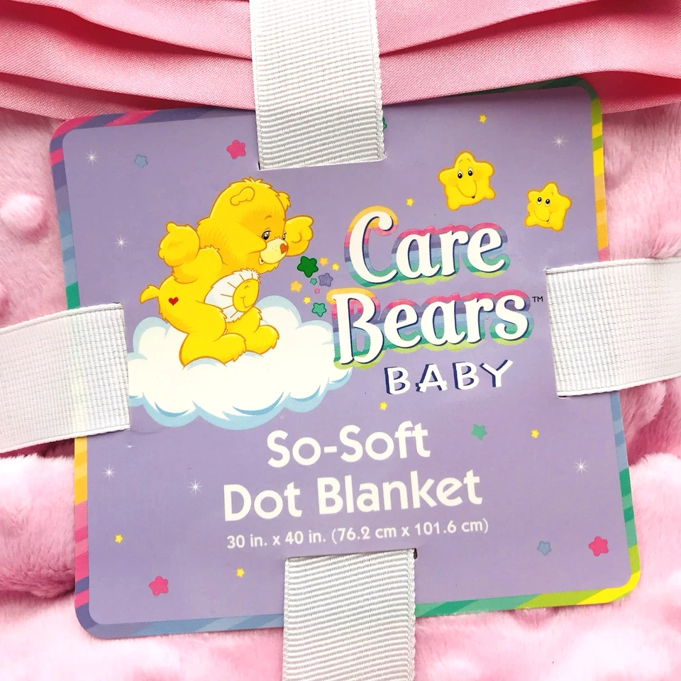 Manta Bebé Care Bears Minky Borde Satinado Rosa Nueva Con Etiquetas Foto 1 de 4