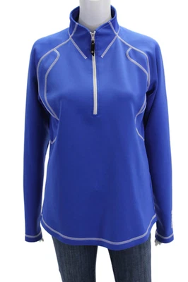 Sudadera deportiva para mujer Sunice Quater cremallera manga larga azul talla L Foto 1 de 4