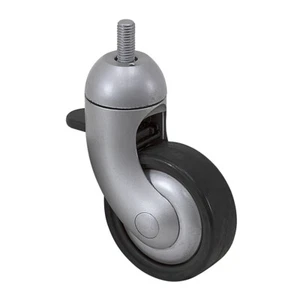 3" x 1" Shepherd Swivel Threaded Stem Caster w/ Wheel And Swivel Brake  1-4756 - Picture 1 of 1