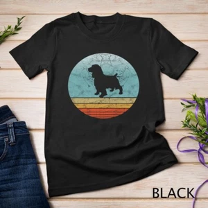 Retro English Cocker Spaniel Dog Breed Vintage Style Dogs Unisex T-shirt - Picture 1 of 15