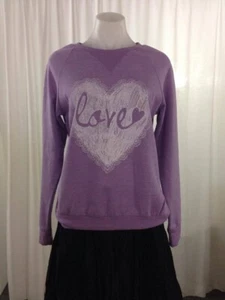 COTTON ON Purple Love Crew Jumper Brand New Size Small - Picture 1 of 1