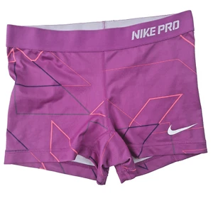 Girls Purple Nike Pro Shorts Size SMALL - Picture 1 of 12