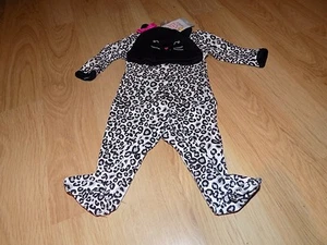 Size 9 Months Carter's Cheetah Leopard Cat Halloween Costume Sleeper w Hat New - Picture 1 of 1