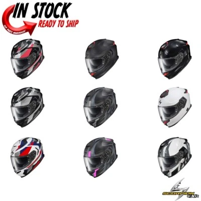 ¡NUEVO! CASCO DE MOTOCICLETA SCORPION EXO-ECLIPSE 2025 CARA COMPLETA - ELIGE TALLA Y COLOR Foto 1 de 4