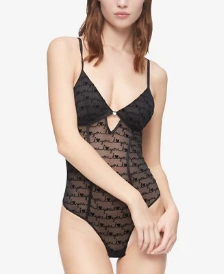Calvin Klein Women Limited Edition I Love You Bodysuit Black Size S 1078 - Image 1 of 2