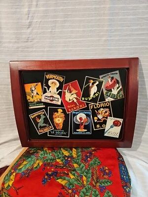 Pottery Barn Vintage Italian Food Posters Tray Rare Wonderful Graphics 14x18”  - Image 1 of 4