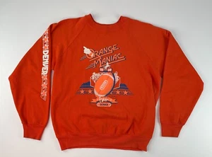 Vintage Broncos Orange Maniac Sweatshirt USA Puff Print 1989 Size Large - Bild 1 von 12