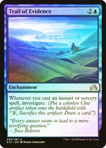 Magic The Gathering MTG TRAIL OF EVIDENCE FOIL Shadows over Innistrad NM - Picture 1 of 1