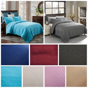 JML Bedspread Coverlet Set 3-Piece Oversized Bed Cover Ultrasonic Quilt - Picture 1 of 56