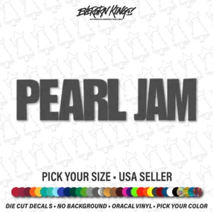 PEARL JAM Logo Grunge Rock Music Vinyl Car Decal Band Sticker - PICK YOUR SIZE - Picture 1 of 3