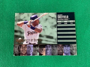 2002 UD Piece of History Batting Champs #B8 Gary Sheffield San Diego Padres - Picture 1 of 1
