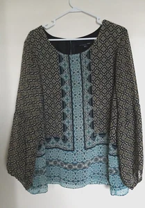 Zac & Rachel Tunika-Top mehrfarbig 3/4-Ärmel Größe 2X - Bild 1 von 3