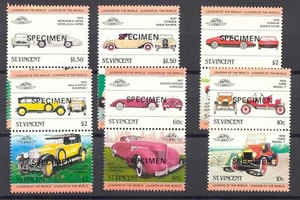 ST. VINCENT 1983 cars superb U/M never hinged se-tenant set overprint SPECIMEN - Picture 1 of 1