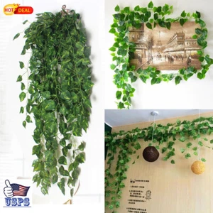 2 Bunch Artificial Fake Ivy Leaf Garland Plant Home Outdoor Garden Decoration US - Picture 1 of 12