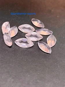 Rose Quartz Faceted Marquise Cut Loose Gemstone 6x3 mm to 20x10 mm Natural DG - Picture 1 of 19
