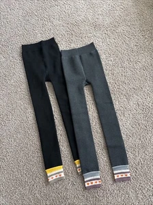 New Lots of 2 girls faux fur lined leggings(140) - Picture 1 of 7