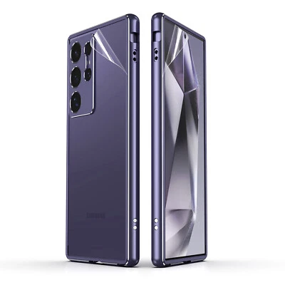 For Samsung S24 Ultra/Plus S24 Aluminum Alloy Bumper Lens/Screen Protector Film - Image 1 of 4