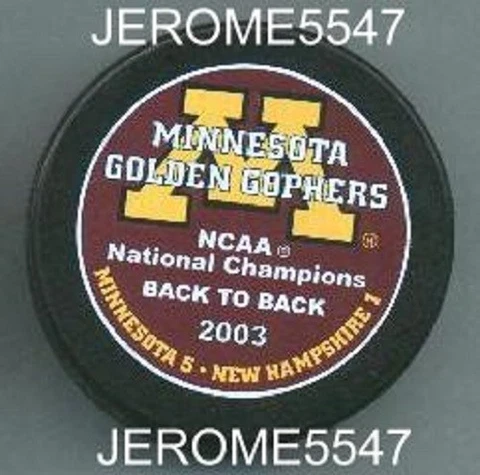 2003 MINNESOTA GOPHERS 5-1  CHAMPS PUCK #4L Cover