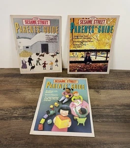 Lot Of 3 Sesame Street Parent's Guide Magazines Lot 1988 - Picture 1 of 6
