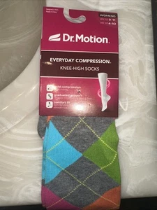 Dr. Motion Mild Compression Sock Size 9-11 Shoe Size 4-10 Knee-Hi Women's Socks - Picture 1 of 1
