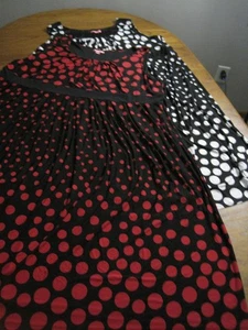 Woman Within Women Maxi Dress 5X (38/40W) Black Red White Polka Sleeveless - Picture 1 of 18